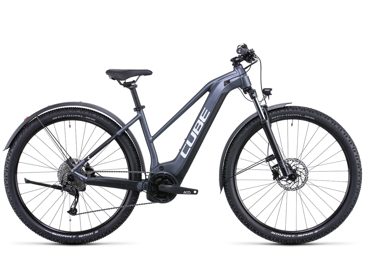 CUBE Reaction Hybrid Performance 500 Allroad metallicgrey´n´white Trapèze 2022