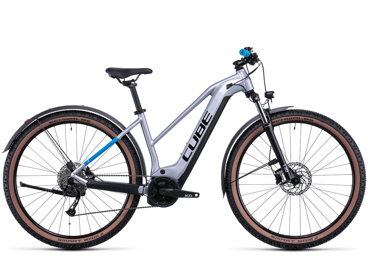 CUBE Reaction Hybrid Performance 500 Allroad polarsilver´n´blue Trapèze 2022