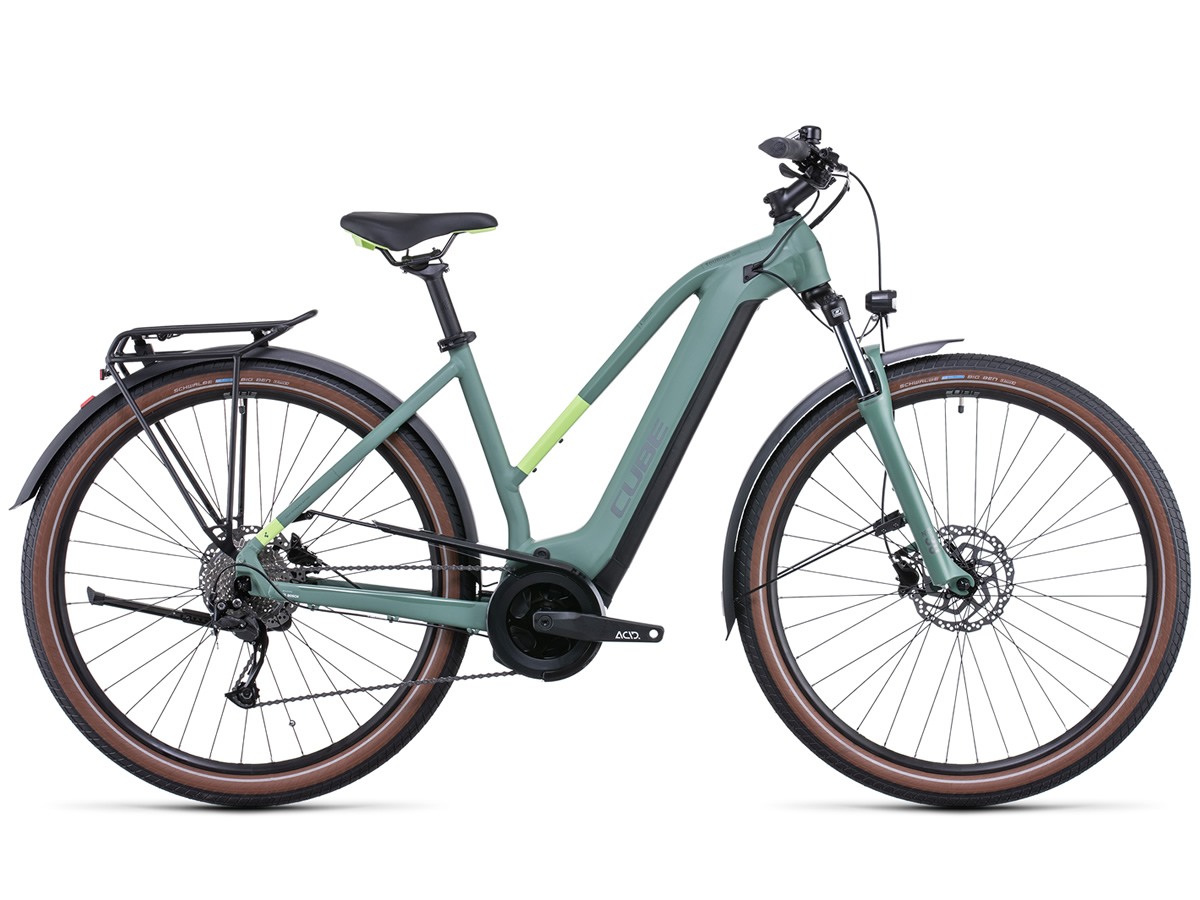 CUBE Touring Hybrid ONE 400 green'n'sharpgreen Trapèze 2022