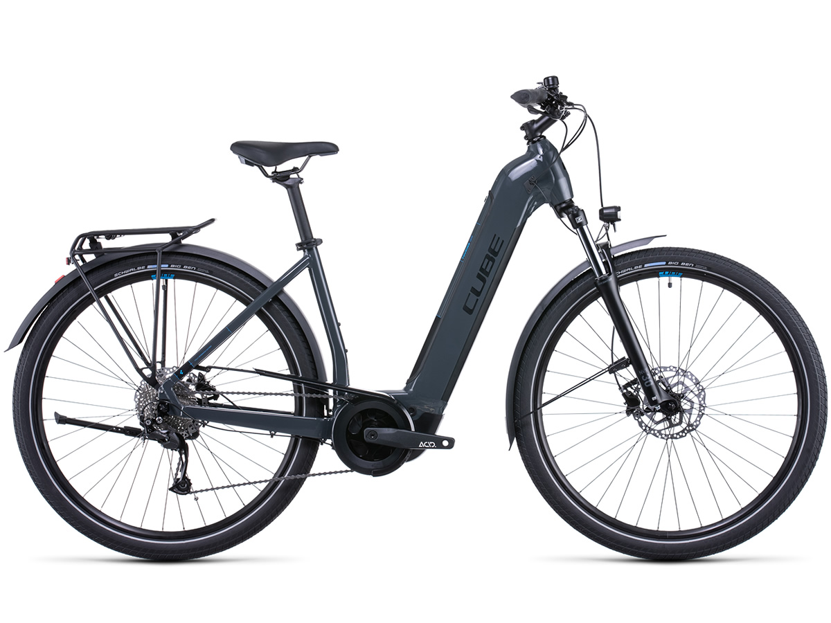 CUBE Touring Hybrid ONE 625 grey´n´blue Easy Entry 2022