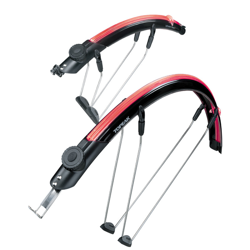 Paire de garde-boue avec éclairage intégré Topeak DeFender iGlow X
