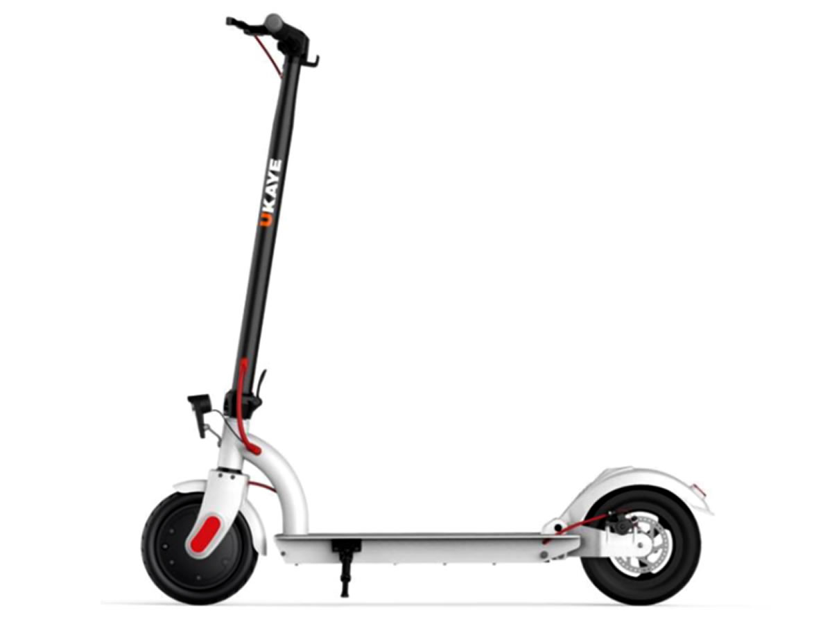 Trottinette électrique UKAYE U5 350W 7.6Ah blanc rouge