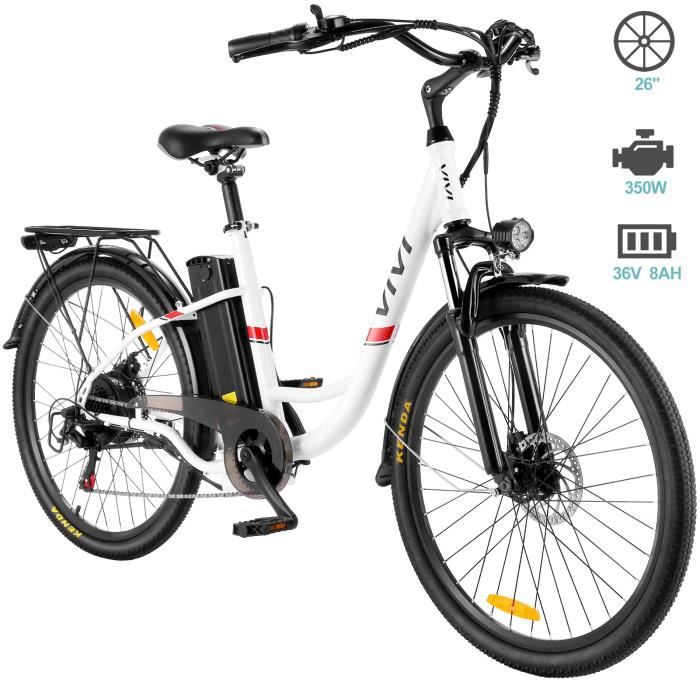 Vélo Électrique de Ville 26", VIVI Vélo Cruiser